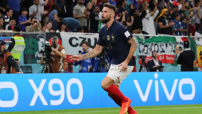 Giroud is relieved to have broken France's record after defeating Henry.